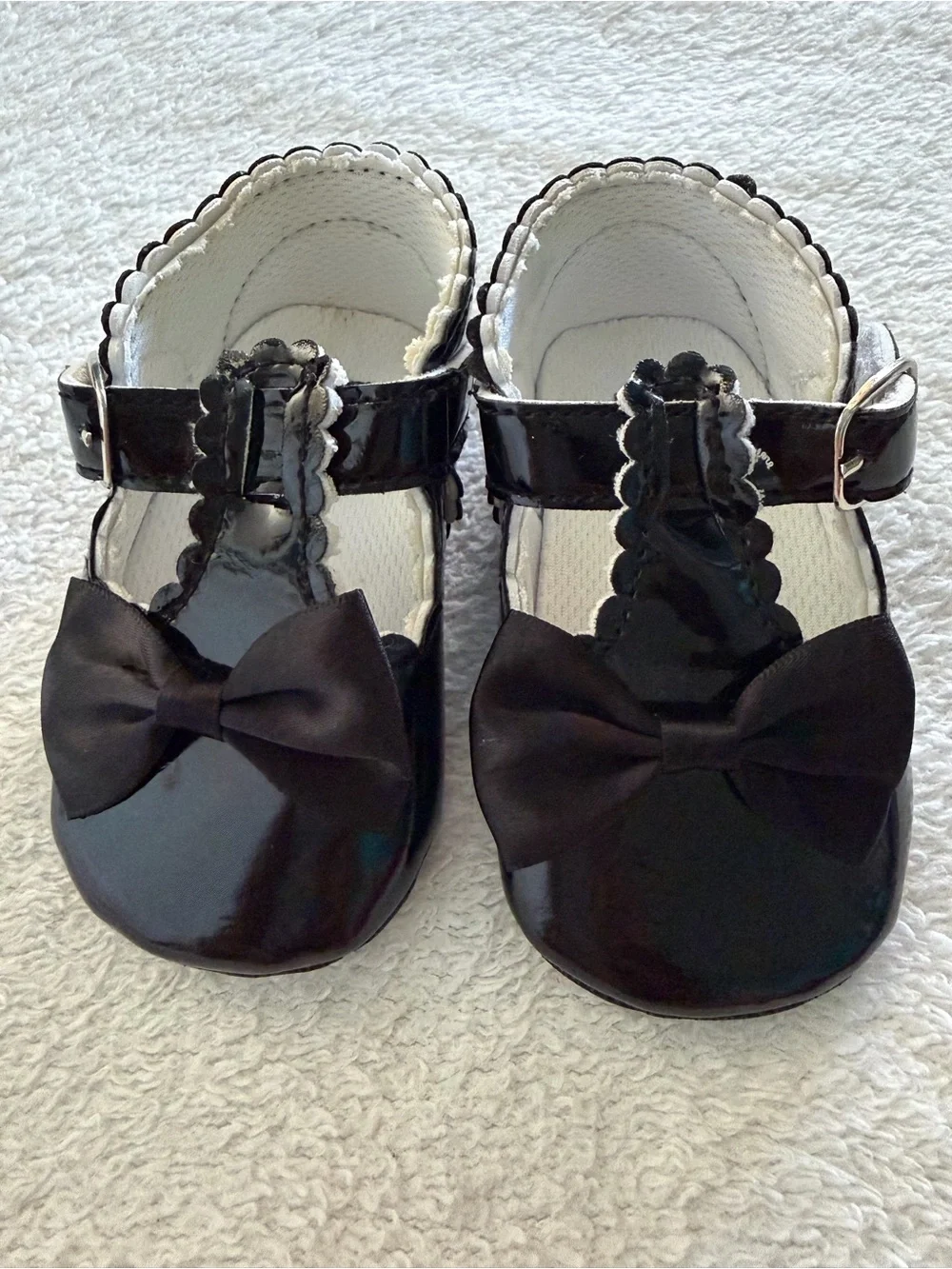 Baby Phat Black Patent Bow Toddler Mary Janes Size 6-12M